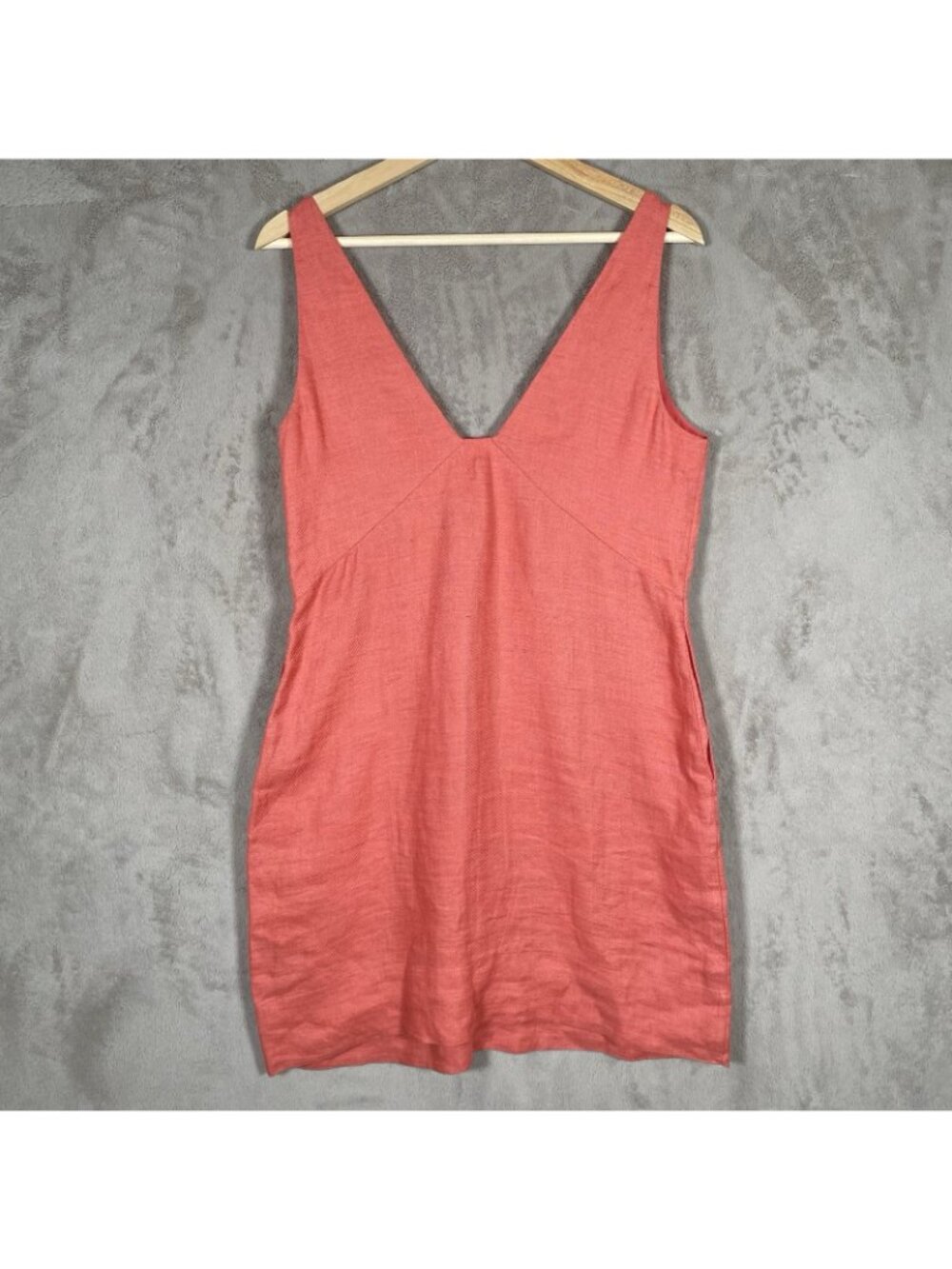 Banana Republic 100% Linen Lina Mini Dress Size 6 Euro Summer Vacation Beach - Picture 8 of 16